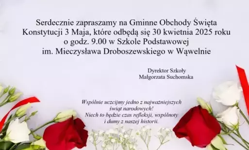 Zdjęcie do Gminne Obchody Święta Konstytucji 