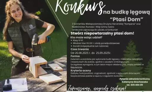 Zdjęcie do  Konkurs na budkę lęgową &bdquo;Ptasi Dom&rdquo;