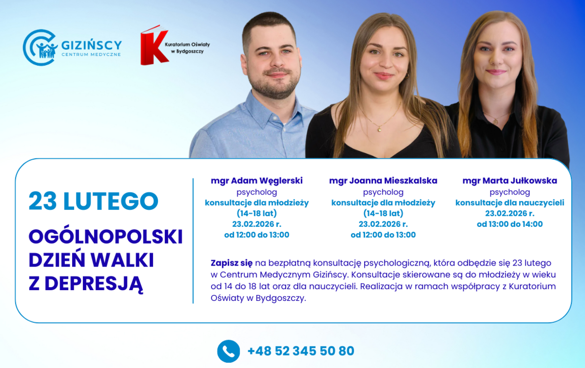 Zdjęcie do Konsulatacje psychologiczne w  Centrum Medycznym Gizińscy