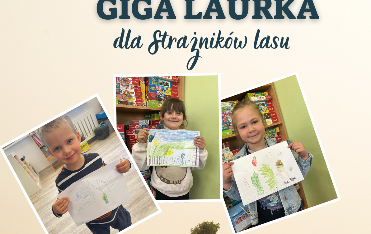 Zdjęcie do Przedszkolaki z wielkim sercem tworzą GIGA laurkę dla Strażnik&oacute;w Las&oacute;w!