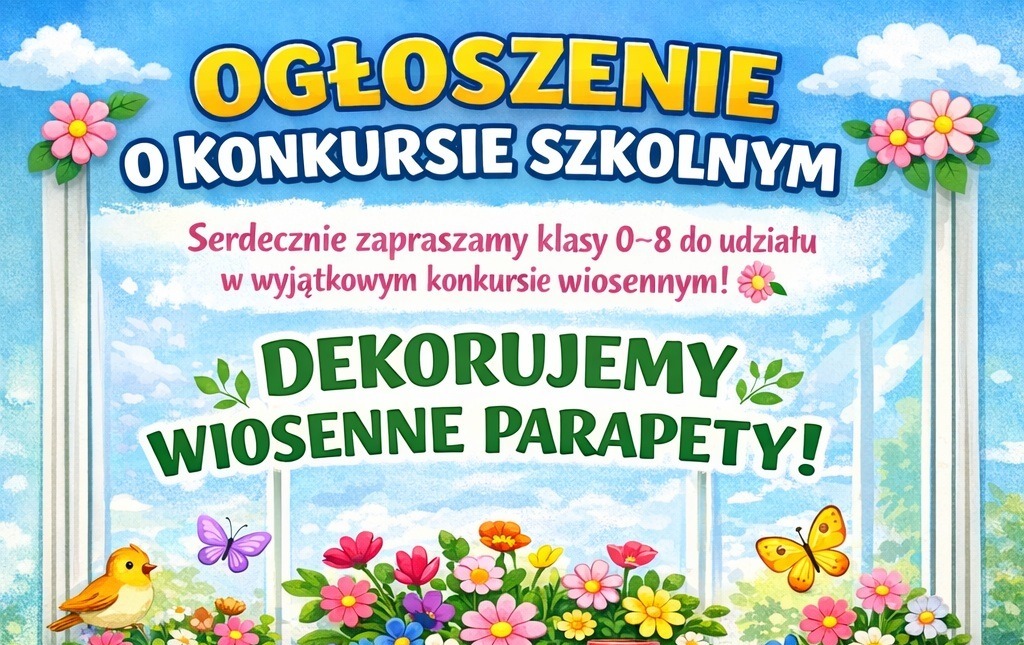 Zdjęcie do Konkurs szkolny &ndash; wiosenne parapety
